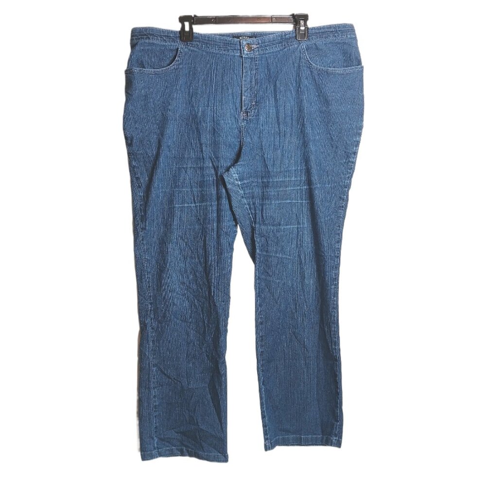 Riders By Lee Straight Jeans Womens 20W Medium Wash High Rise Retro 90s Stretch
